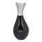 Uniquewise Aluminium-Casted Modern Decorative Flower Table Vase, Two Tone Black and Silver 9.75 Inch QI004134.L - alternate 3